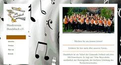 Desktop Screenshot of musikverein-hundsbach.de