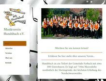 Tablet Screenshot of musikverein-hundsbach.de